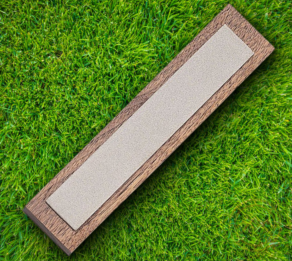 Eze-Lap Diamond Sharpener Sharpening Fine Surface Mounted Walnut Non-Skid Block