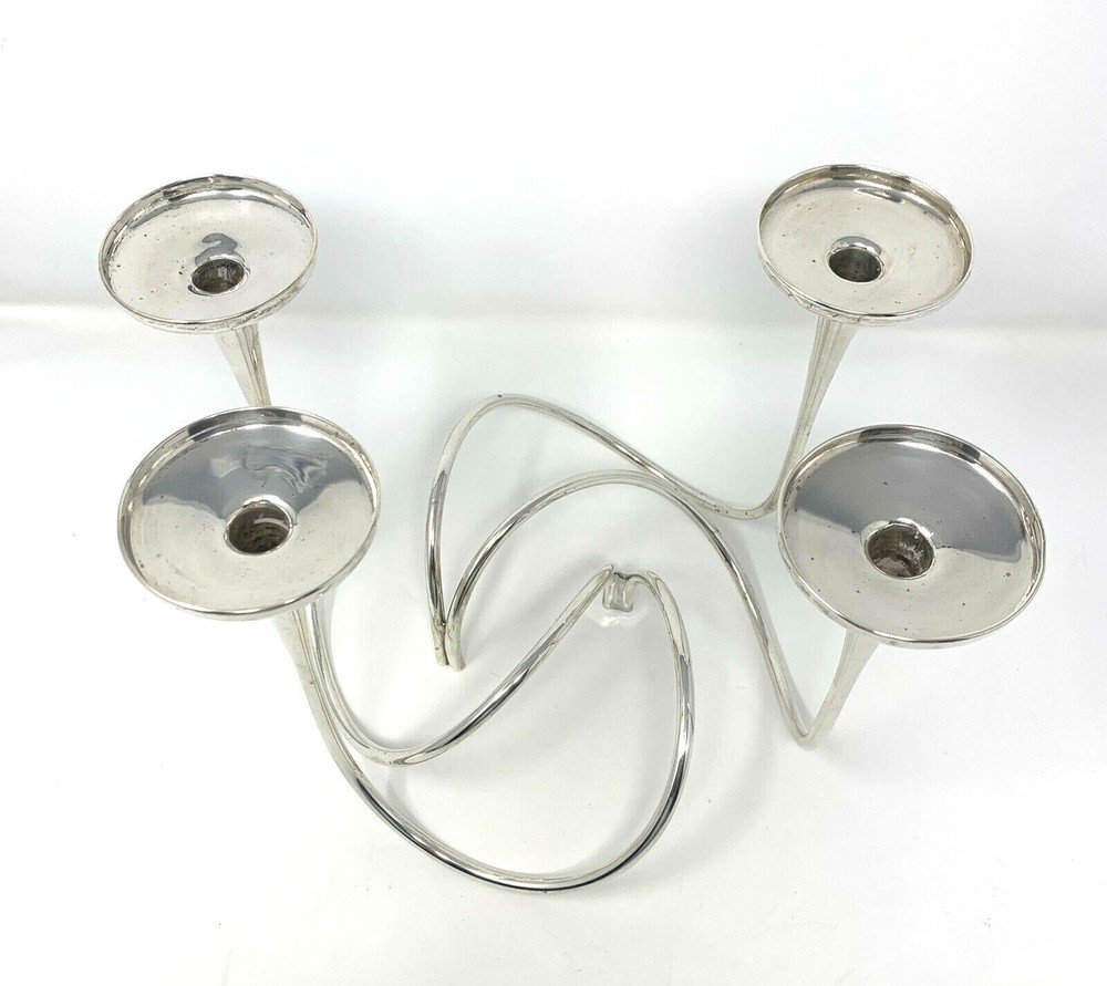 Mid Century Gorham Sterling Silver Fountain Candelabra Sectional 2 Pc