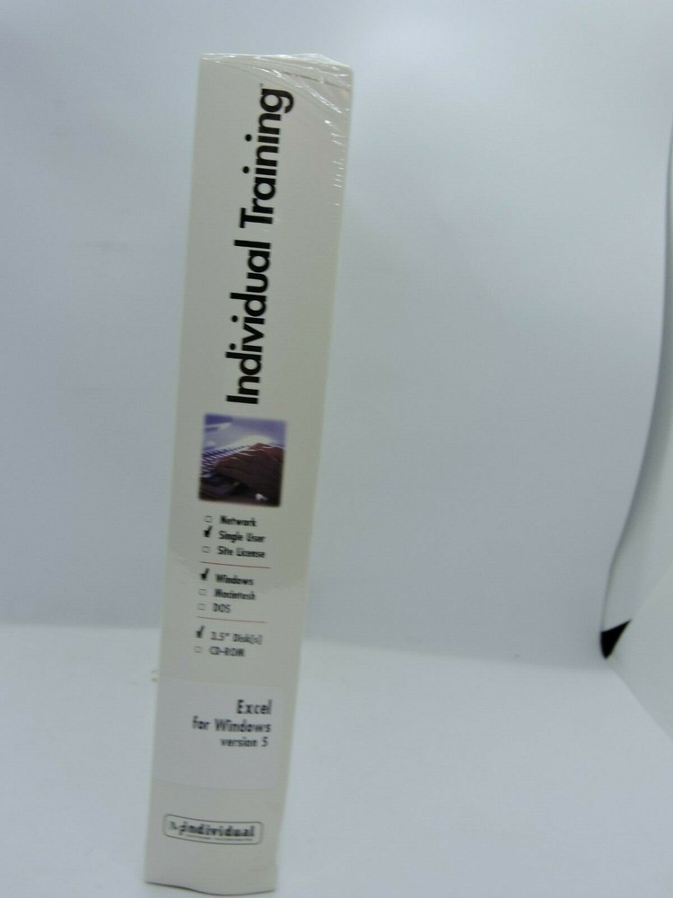 Vintage Individual Training Software For Excel For Windows Ver.5 3.5 disk