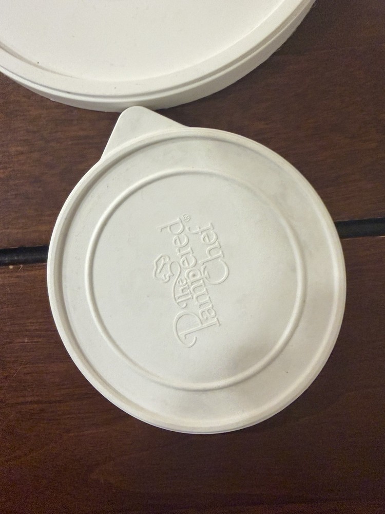 Pampered Chef Replacement WHTITE PLASTIC LIDS sizes 3"-5" *