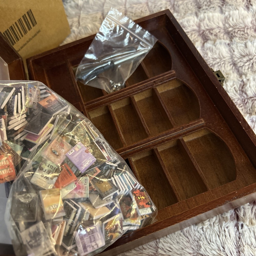 Miniature Bookshelf Puzzle Box New