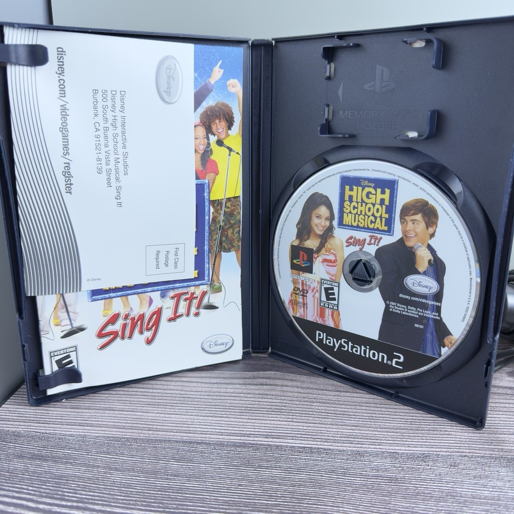 PS2 High School Musical Sing It Game Tested + Microphone Untested