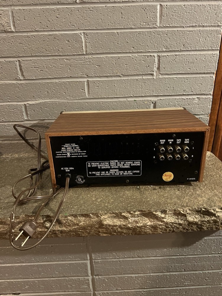 REALISTIC Stereo Frequency Equalizer Model # 31-1987 * Made in Korea