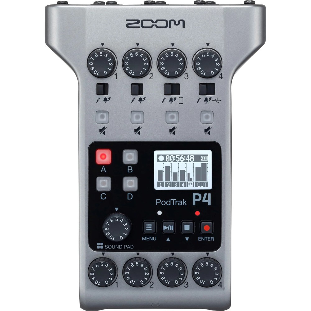 Zoom PodTrak P4 Podcasting Recorder