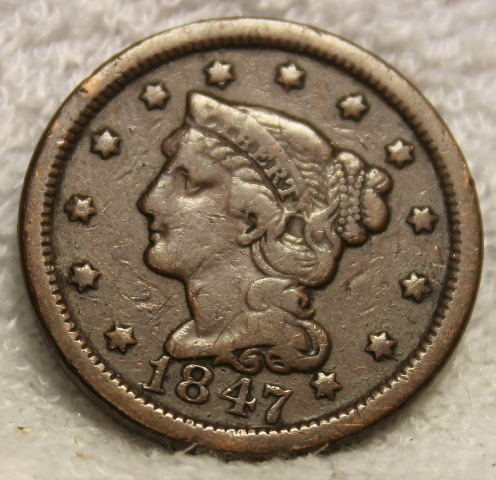 1847 large cent