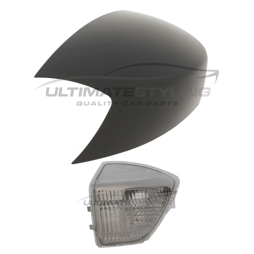 Wing Mirror Cover & Clear Indicator Ford S-Max 2006-2016 Primed Drivers Side
