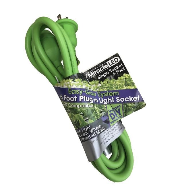 NEW 4 PACK! Miracle LED 6FT Single Socket Blue Indoor Grow String Light w/ Bulbs