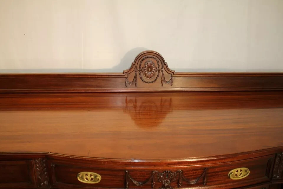 Adams Style Solid Mahogany American Made Carved Sideboard/Server
