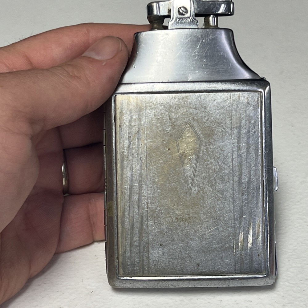 RARE Vintage Ronson ALL METAL Cigarette Case Lighter