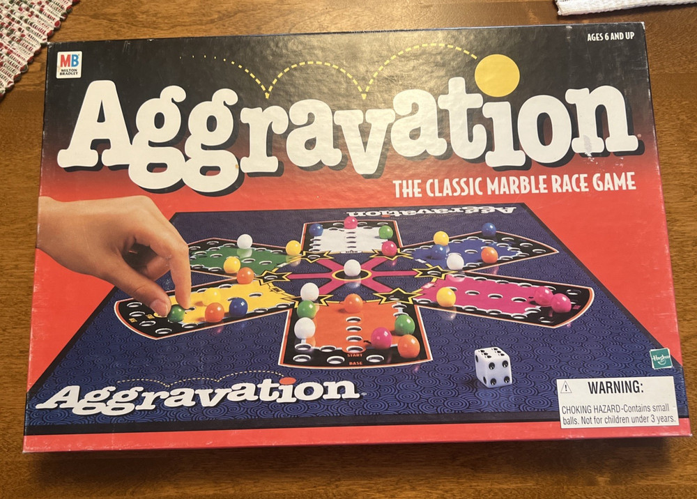 Aggravation Marble Race Board Game Milton Bradley Complete
