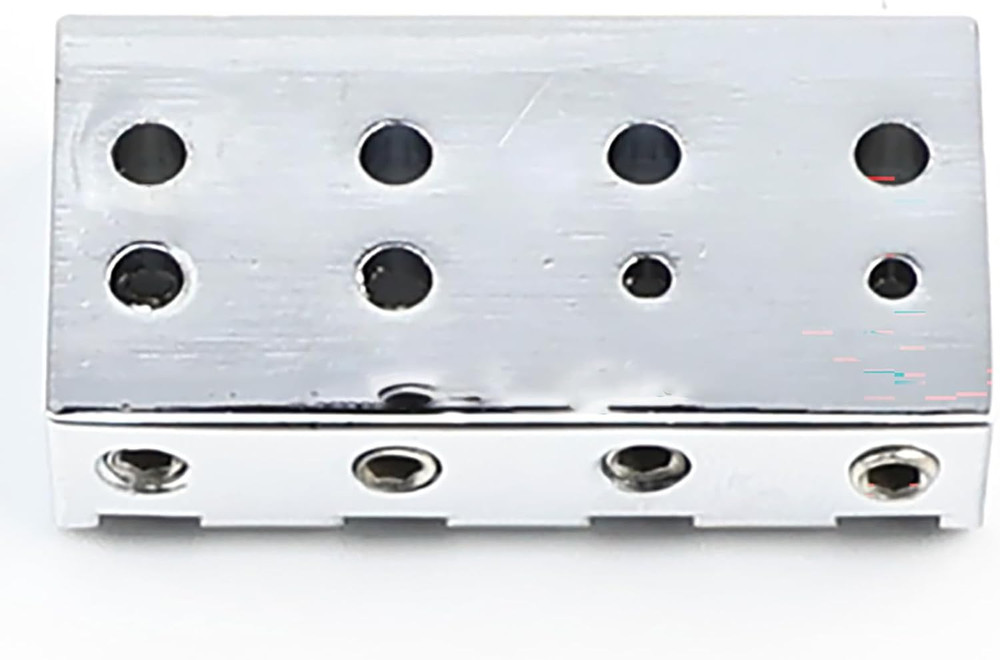 Chrome Brass 4 String Headless Bass Bridge String Lock Nut