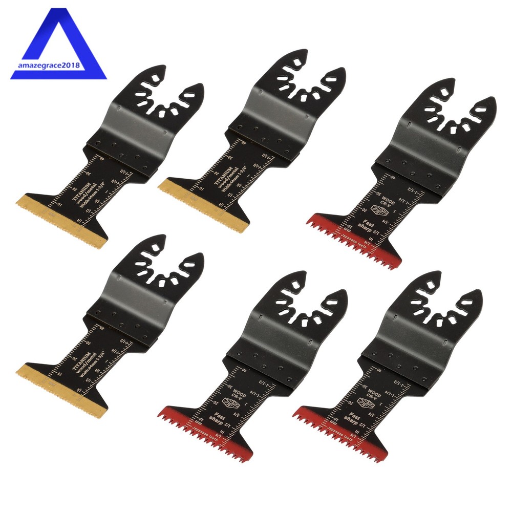 35PCS 7 Types Titanium Oscillating Tool Quick Saw Blades Multitool Blades