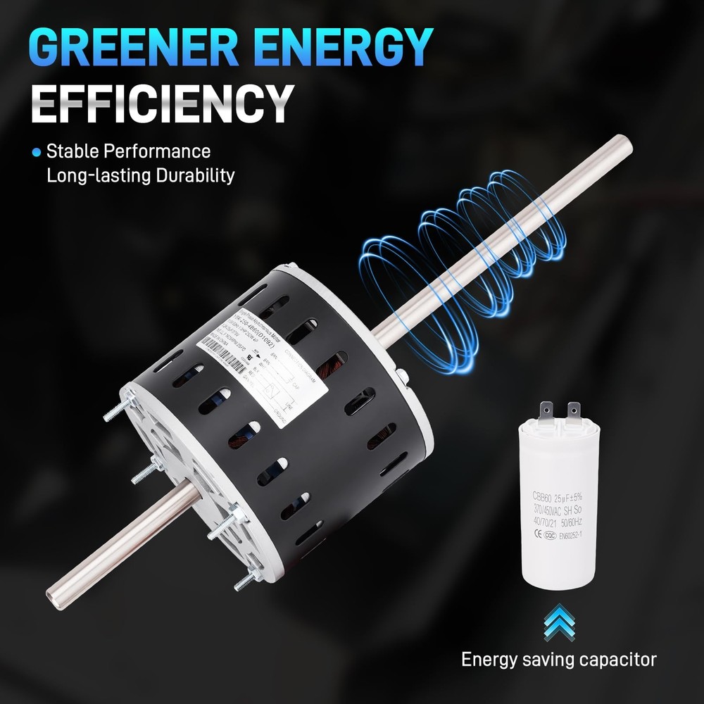 D1092 RV AC Condenser Fan Motor For Coleman Mach Fasco 1/3HP 2 Speed 1468-306