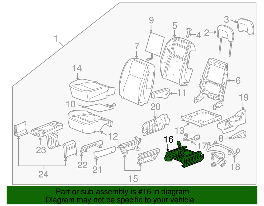 Genuine GM Seat Adjuster 89044112