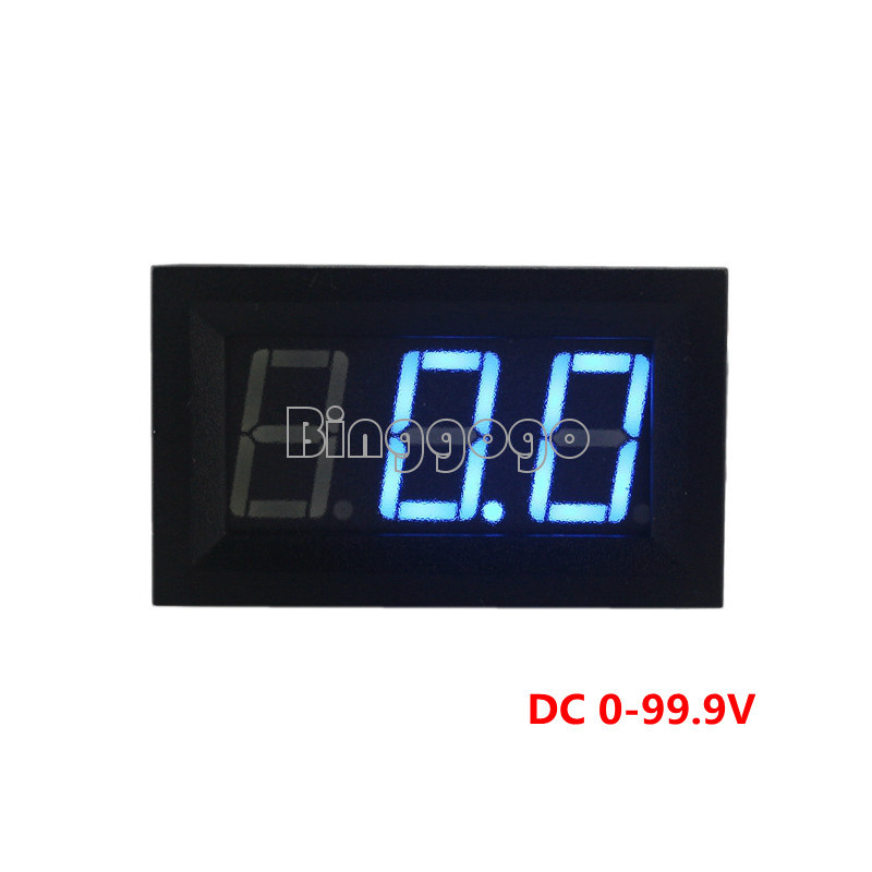 New Mini Digital Voltmeter 0-99.9V Blue LED Vehicles Motor Voltage Panel Meter