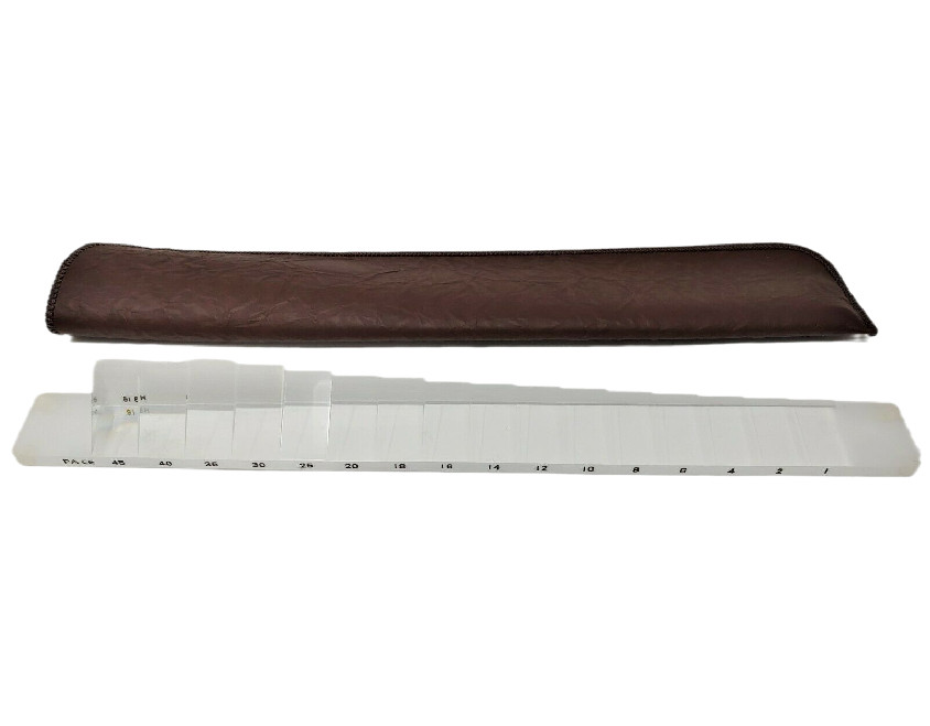 Ophthalmic Optical Horizontal (16) Prism Bar Set /w Leather Pouch