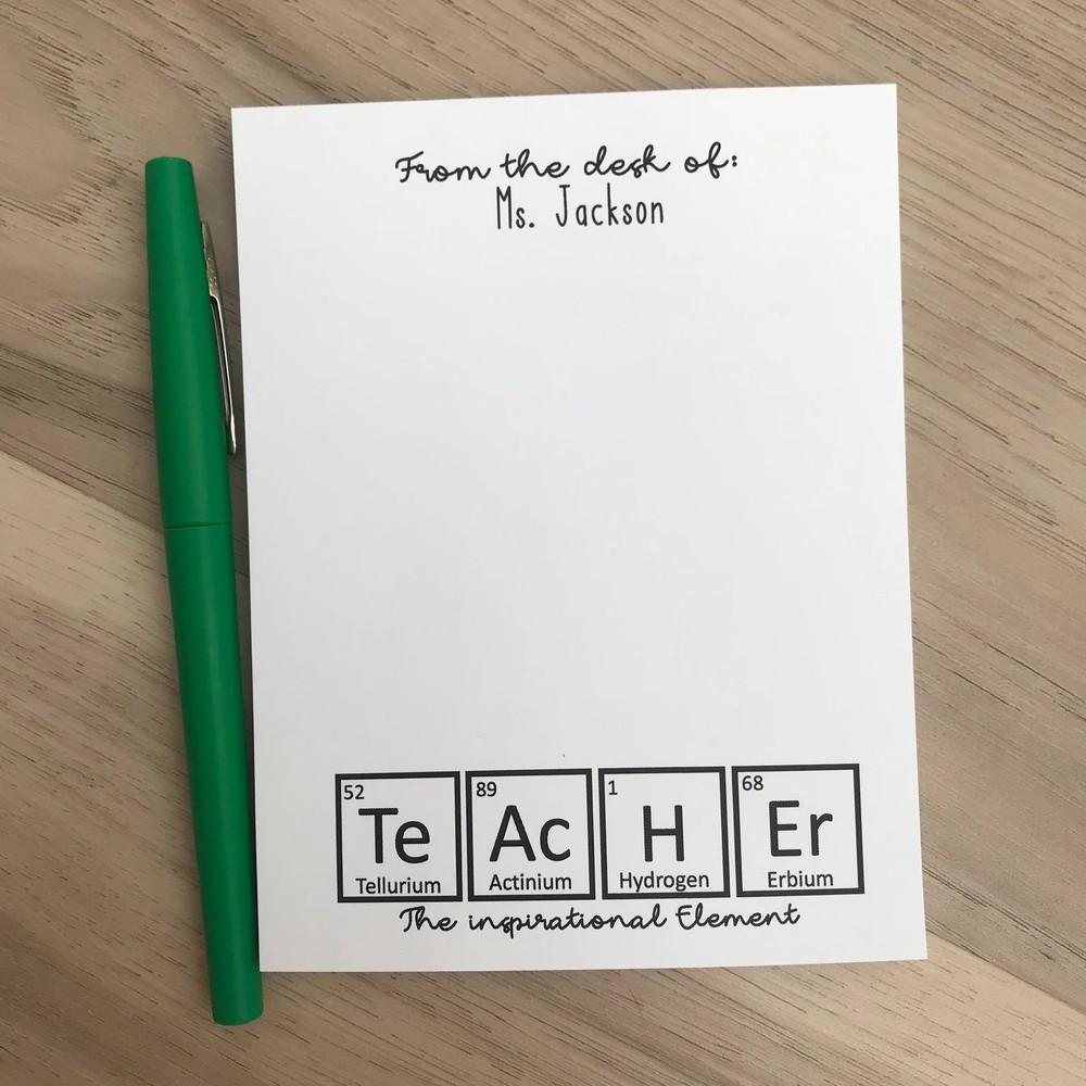 Science Teacher Notepad Custom Stationery Gift