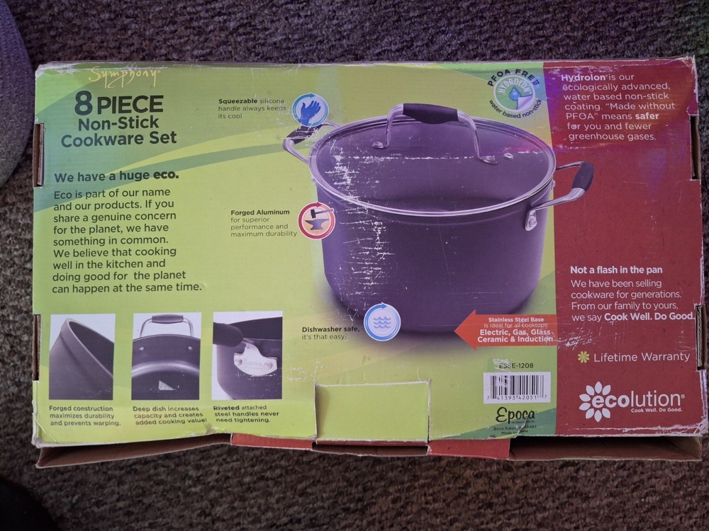 Ecolution 8 Piece Nonstick Cookware Set