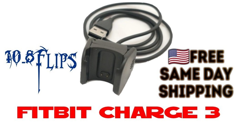FITBIT CHARGE 3 TRACKER USB CHARGER Charge Dock Adapter Cable Wire Cord FB409