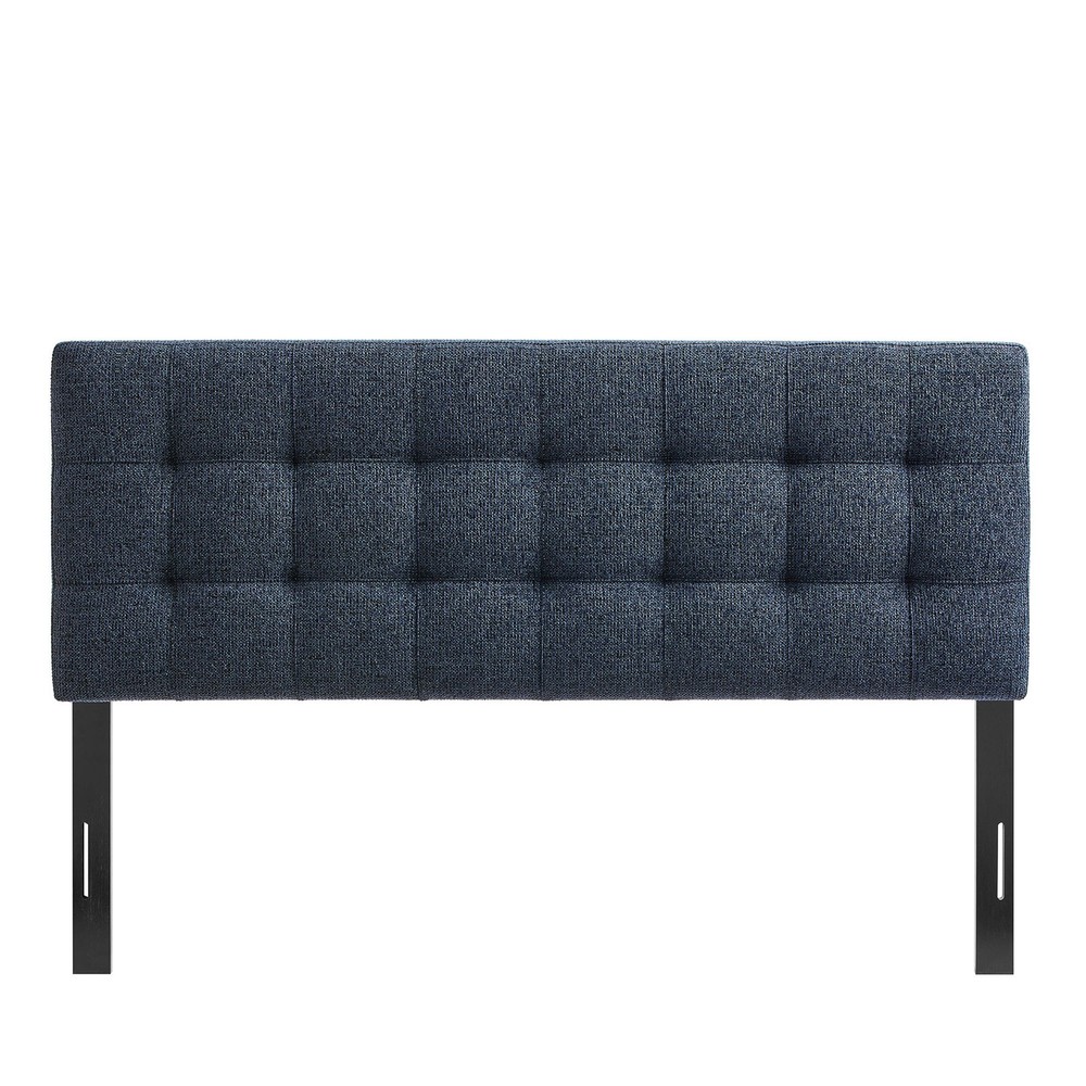Lily Upholstered King Size Headboard in Navy