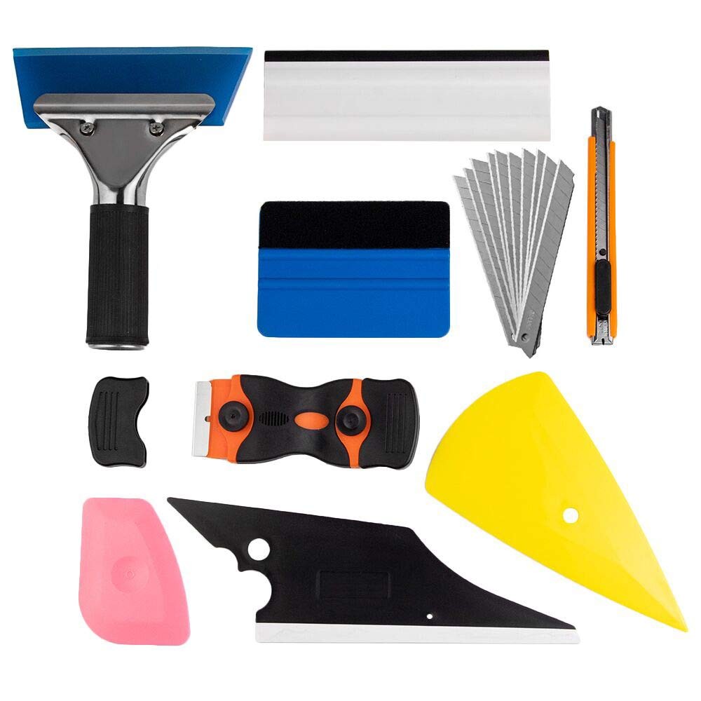 Window Tint Application Tools 1 Set, 9 PCS for Black