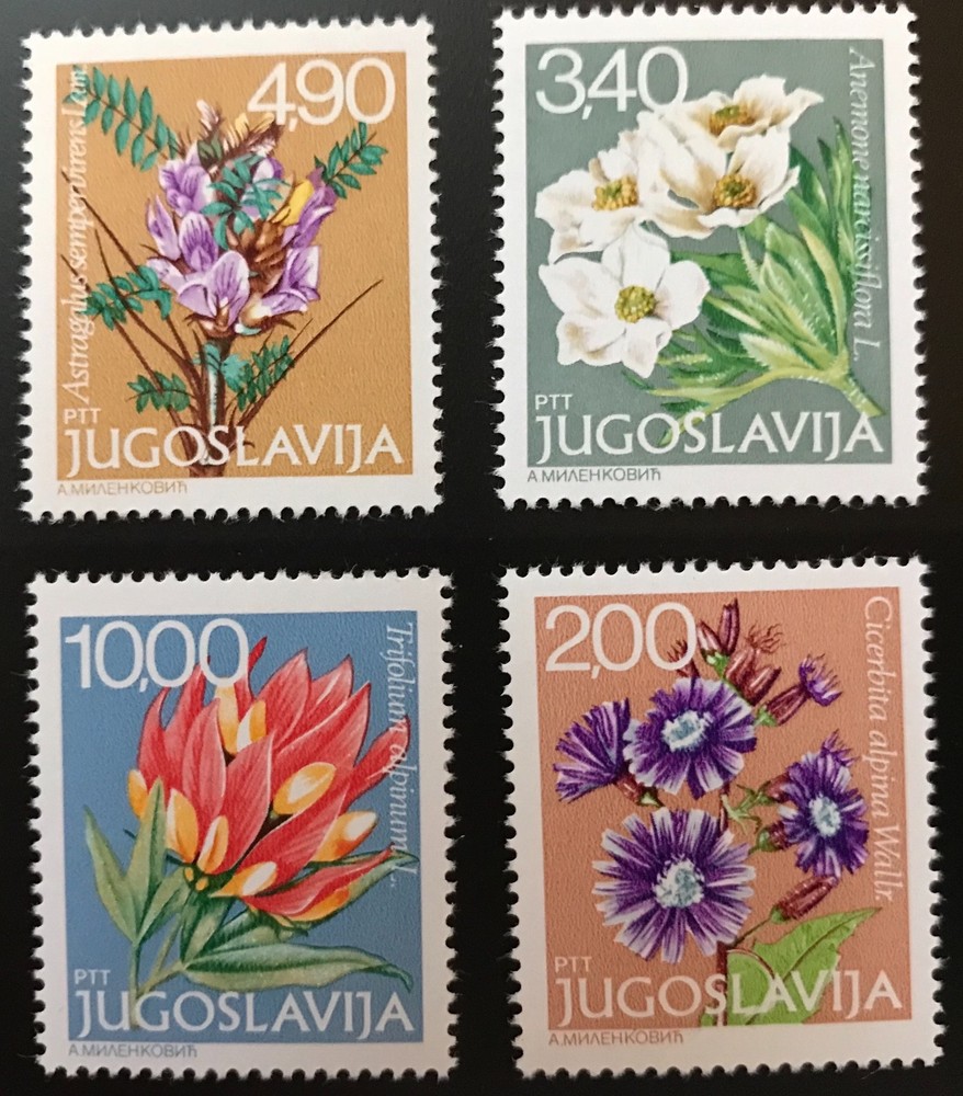 Yugoslavia #1428-31 Flowers - MNH