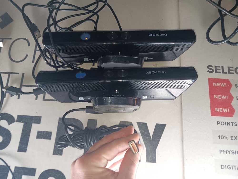 Microsoft XBOX 360 Original Kinect Sensor Bar Camera x 2-Untested-PARTS-READ ALL