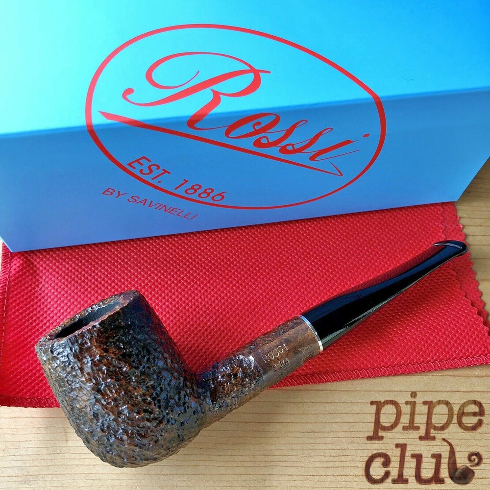 Rossi Sera Rusticated Billiard (8111) 6mm Filter Pipe by Savinelli  - NEW