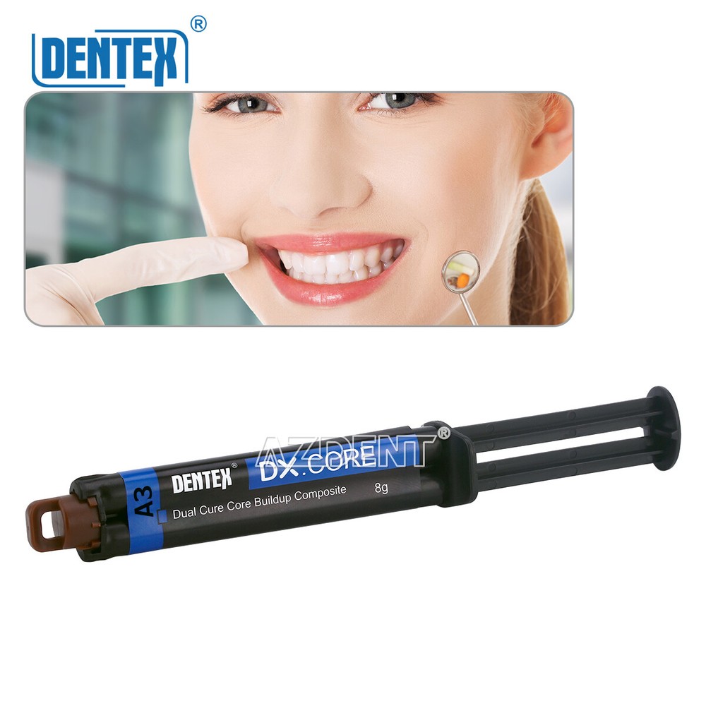 Dentex Dental Dual Cure Flowable Composite Resin A2 A3 Refill Core 8g