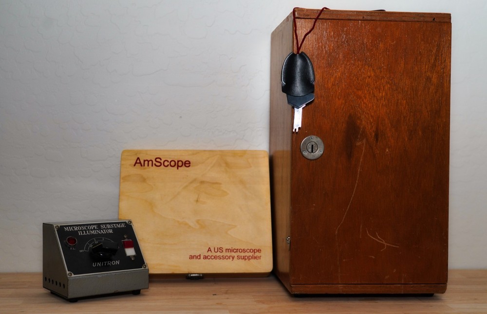 Unitron Phase MPB Microscope Kit – 100 Prepared Slides – Original Box