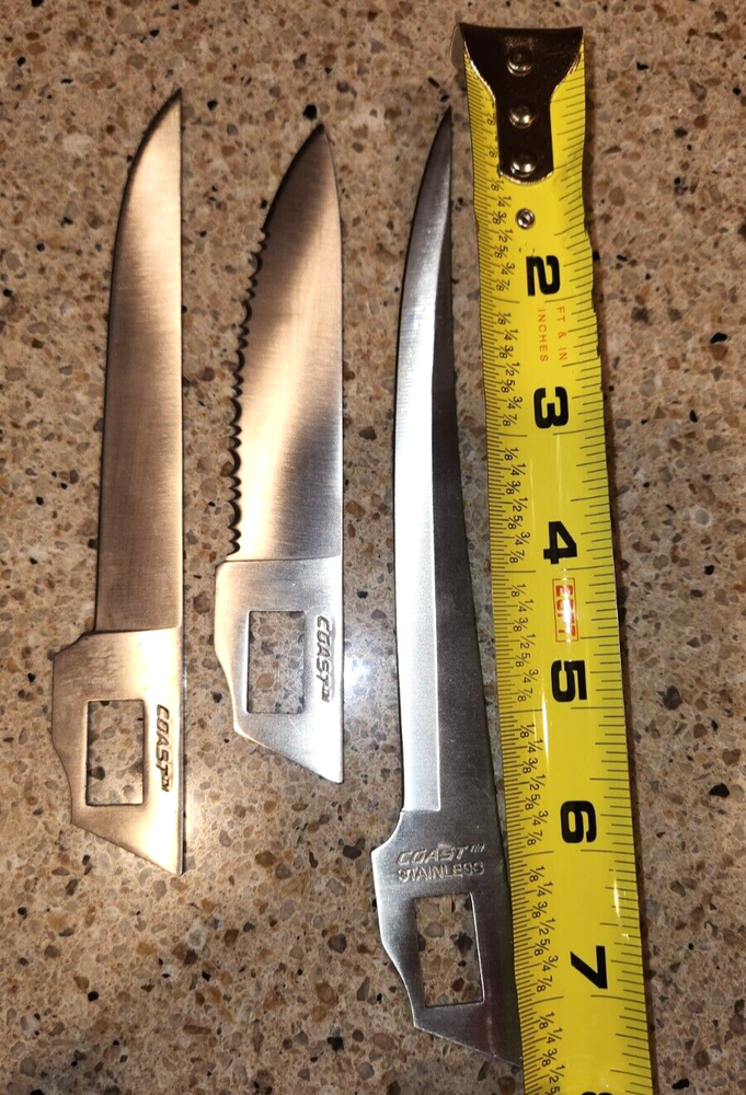 Coast 3 Interchangeable Blade Trader Knife & With Belt Sheath