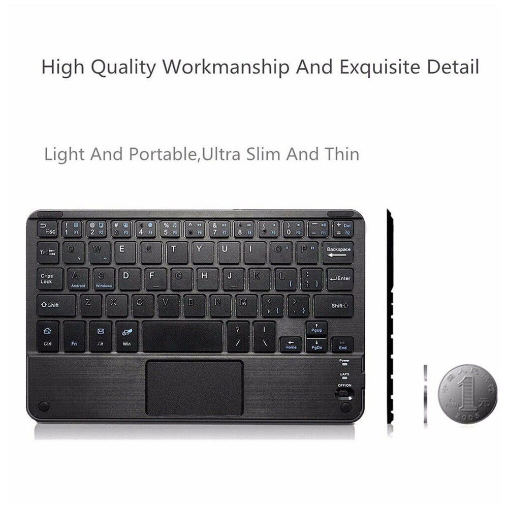 Upgrade Wireless Bluetooth Keyboard With Mouse Touchpad For Android/IOS Tablet