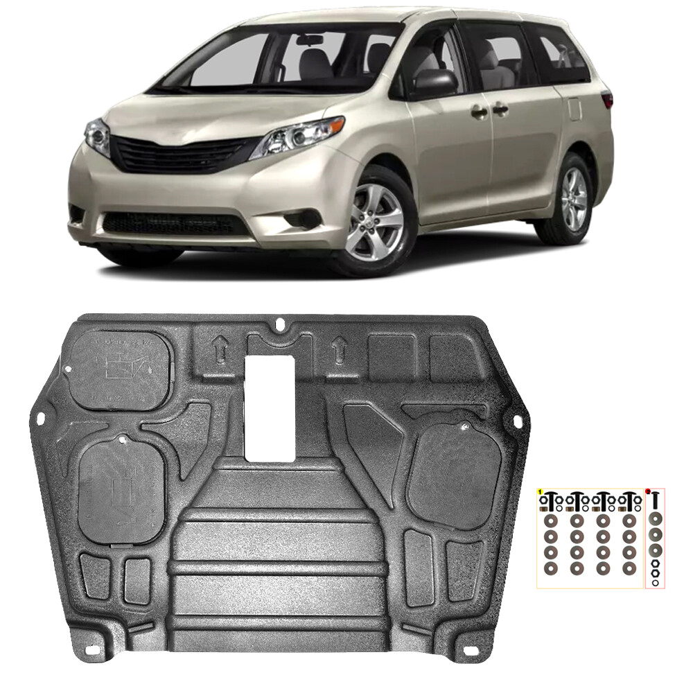 For Toyota Sienna 2012-2019 Under Engine Splash Guards Front Engine Mud Flaps