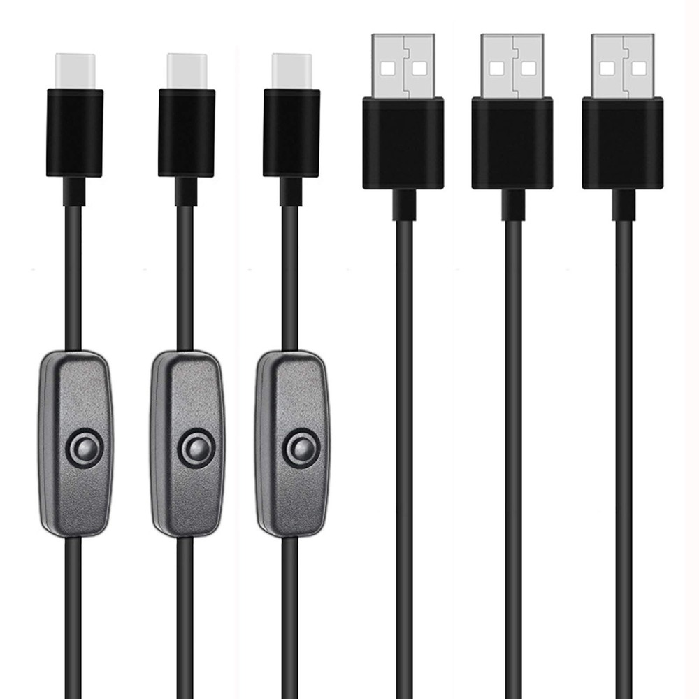 Type-C USB Cable for Raspberry Pi 4 B with ON/OFF Power Switch for Raspberry ...