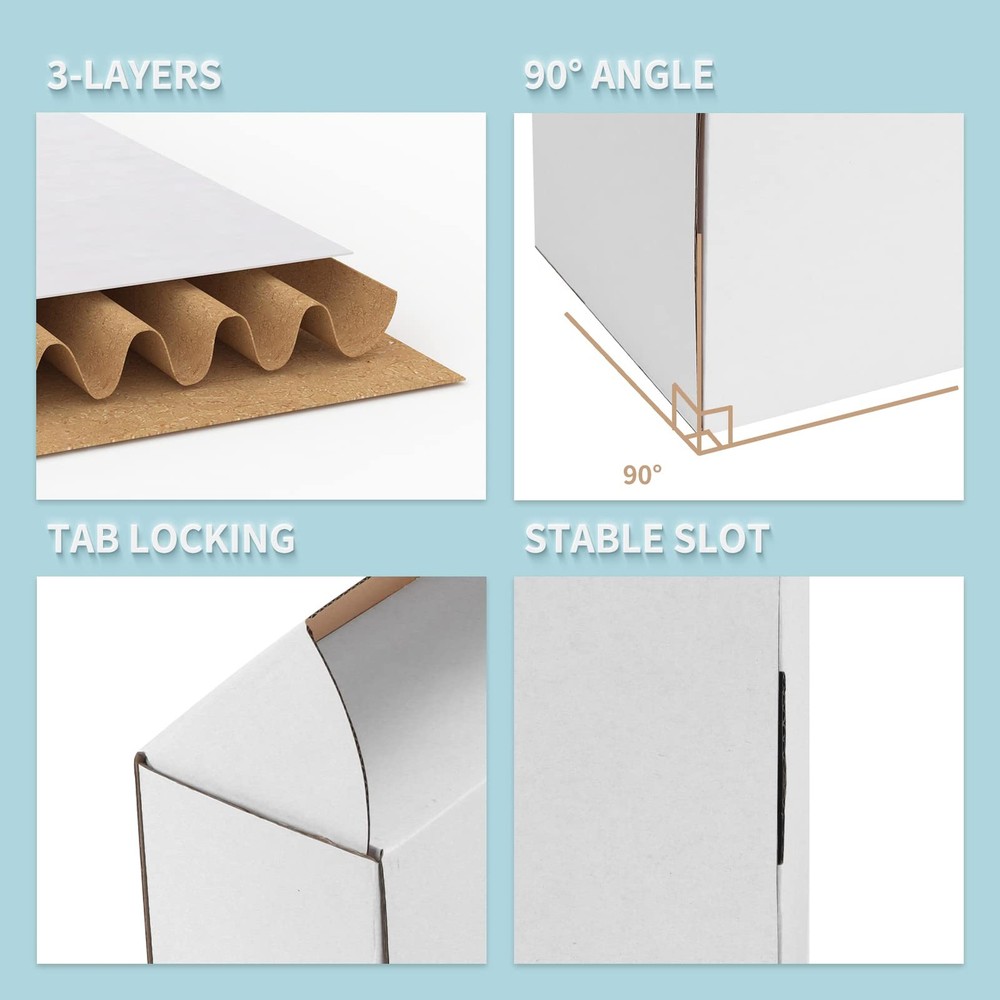 WIFTREY 9x6x3 White Shipping Boxes 25 Pack for Small - 25 Pack,