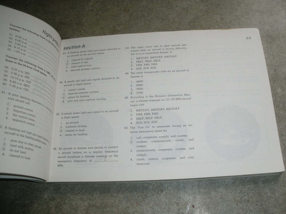 1978 Cessna Integrated Flight Training System Private Pilot Workbook Cessna (B27