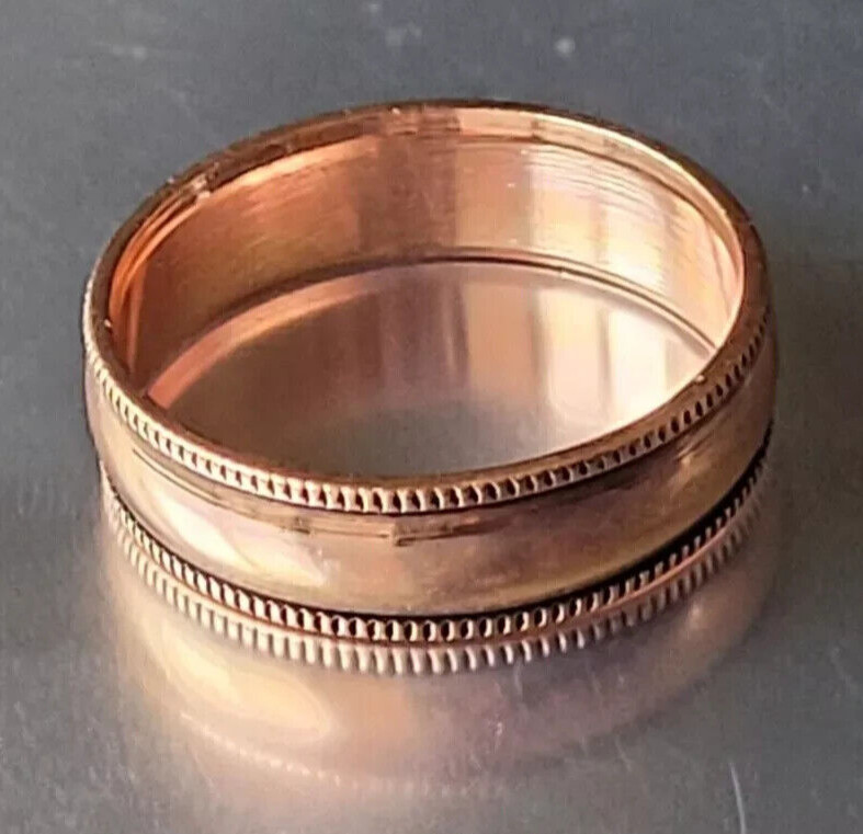 Solid Pure Copper Minimalist Healing Ring, Handmade, Unisex, Band Ring