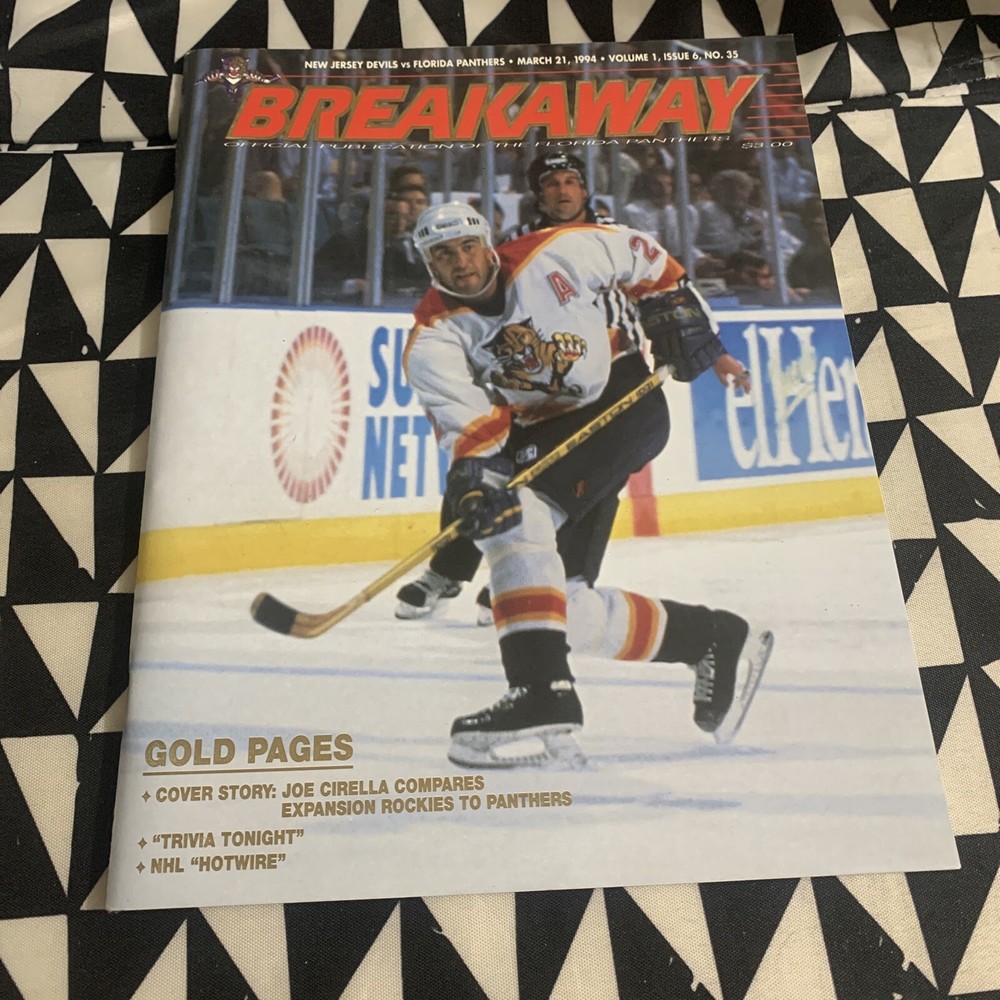 March 21, 1994 New Jersey Devils vs. Florida Panthers Game Program Vol. 1 No. 35