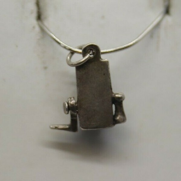 Sterling Silver Movable Wall Crank Telephone Charm