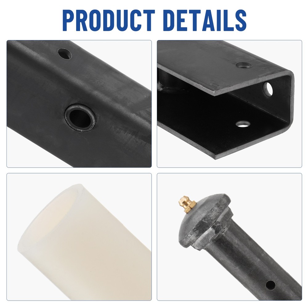 Pair Trailer Suspension Rebuilt Kit Slipper Spring 12" Equalizer Bushings Bolts