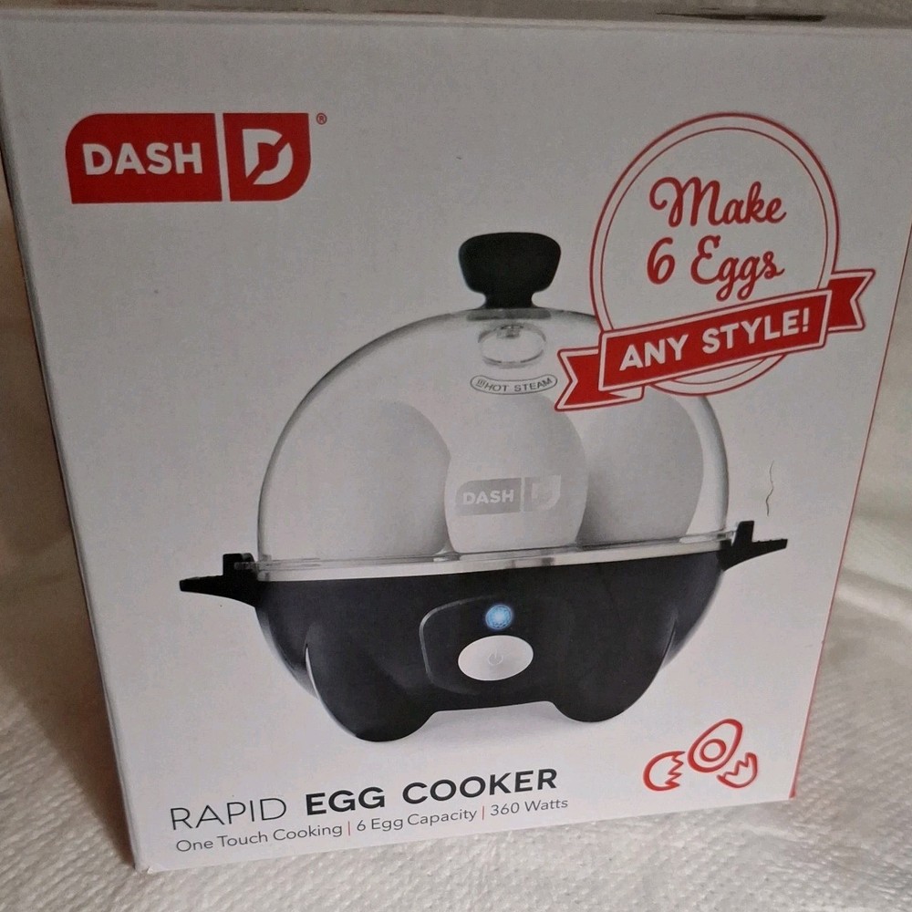 Dash Rapid Egg Cooker 6 Egg Capacity Electric Cooker for Hard Boiled Eggs Black