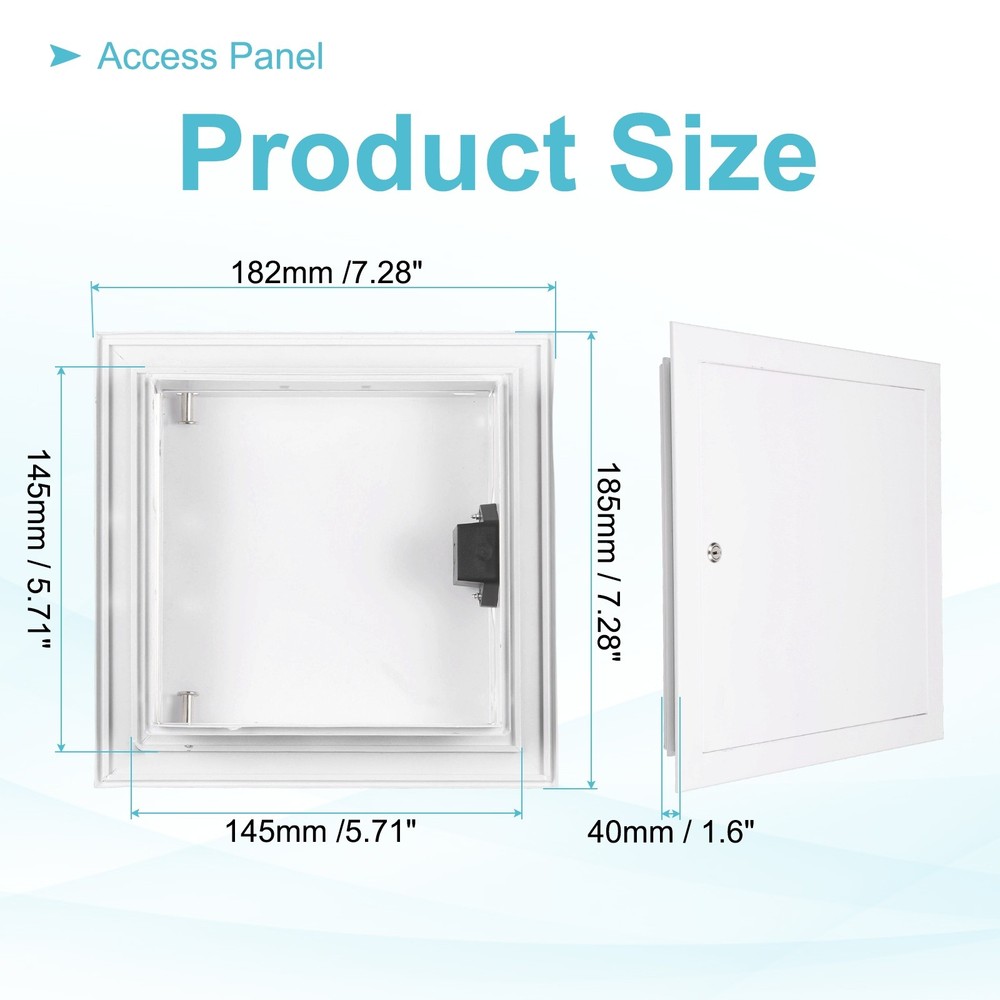 7"x7" Drywall Access Panel Wall Hole Cover Access Doors with Click Lock, White
