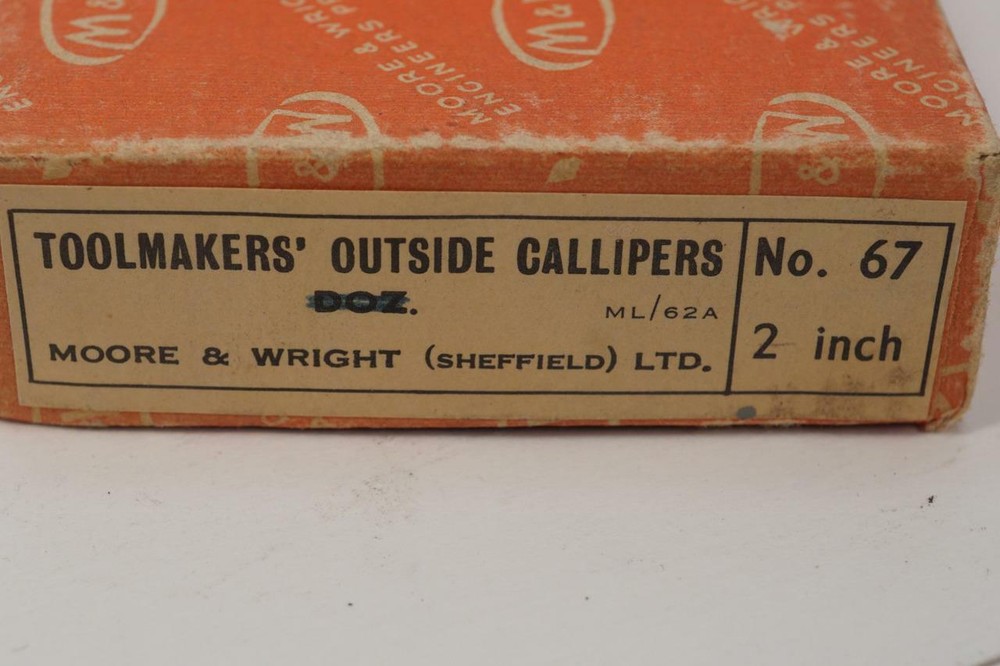 NOS BEAUTIFUL Moore & Wright UK Micro 2" Toolmakers Machined Round Leg Caliper