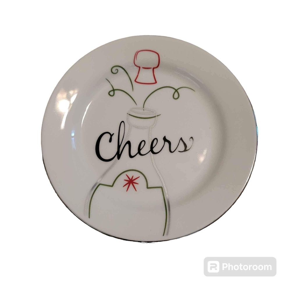2009 St. Nicholas Square 4 Appetizer Plates Christmas Holiday