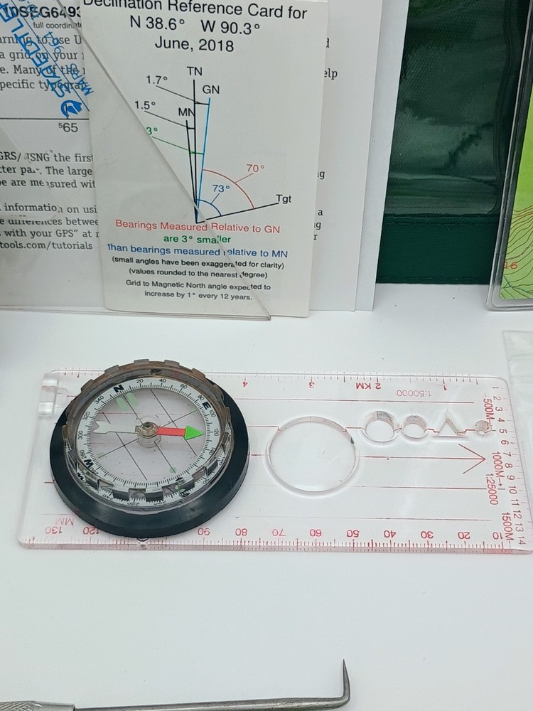 Lot Of Map Making Tools/Rulers + 2 Compasses