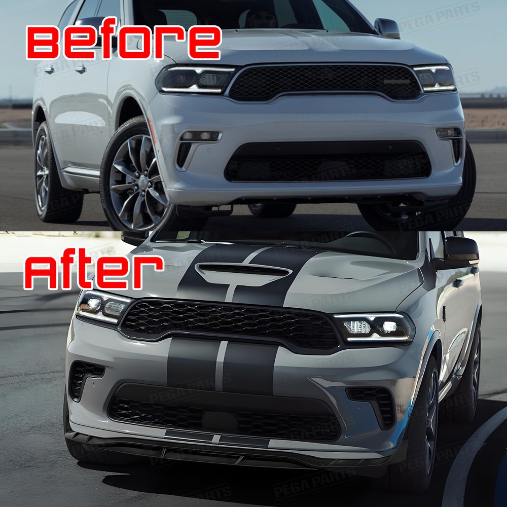 For Dodge Durango SRT Hellcat Complete Front Bumper Assembly W/ bumper Lip Kit