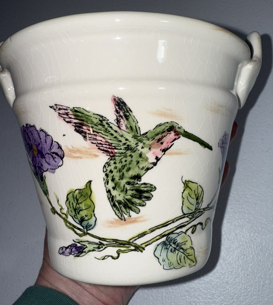Hummingbirds Planter. Spring, Summer Patio Addition