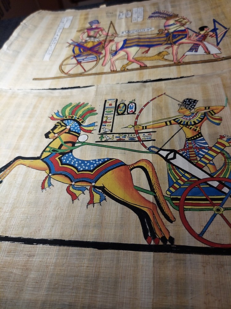 Set of 2 egyptian Papyrus