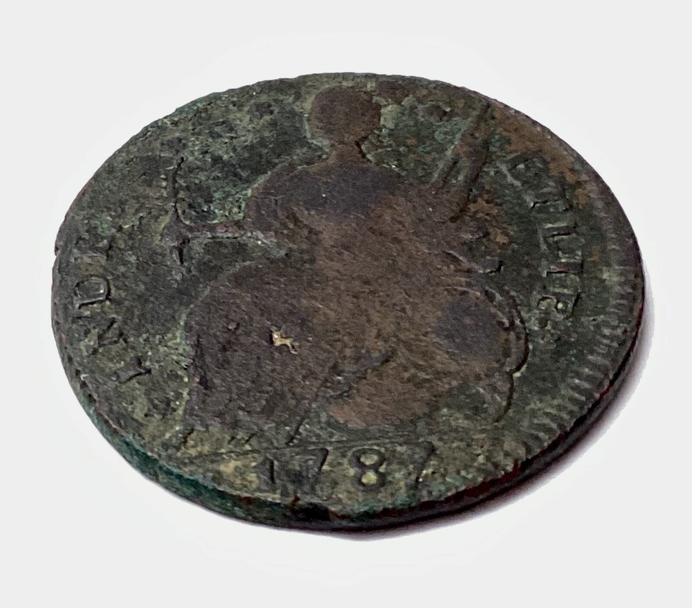 1787 Connecticut Copper 1/2P Draped Bust Left