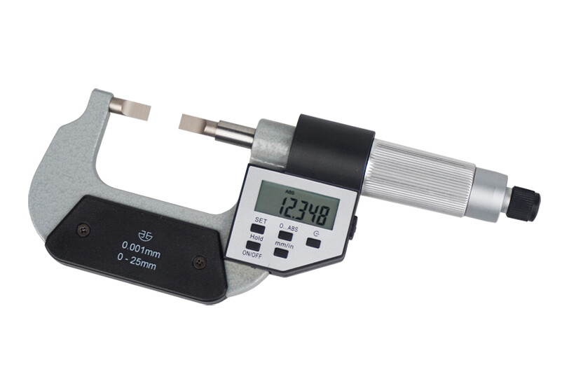 Digital Micrometer 0.001mm, Blade Knife Edge Thin Piece Micrometer, 0-25mm Range